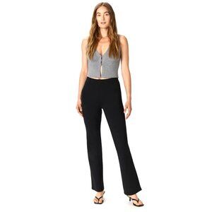 Quince Ultra Stretch Ponte Bootcut Dress Pants Black SZ M